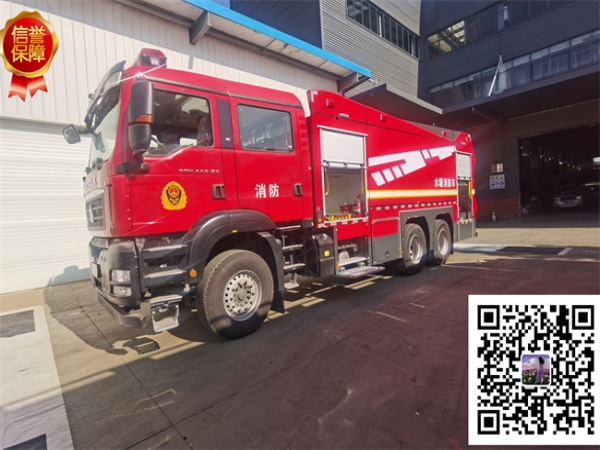 16噸水罐消防車|重汽豪沃T5G後八輪水罐泡沫消防車【國六】